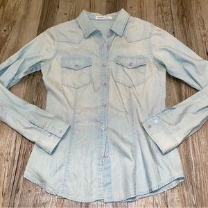 Womens BCBGeneration Denim Shirt Size Small